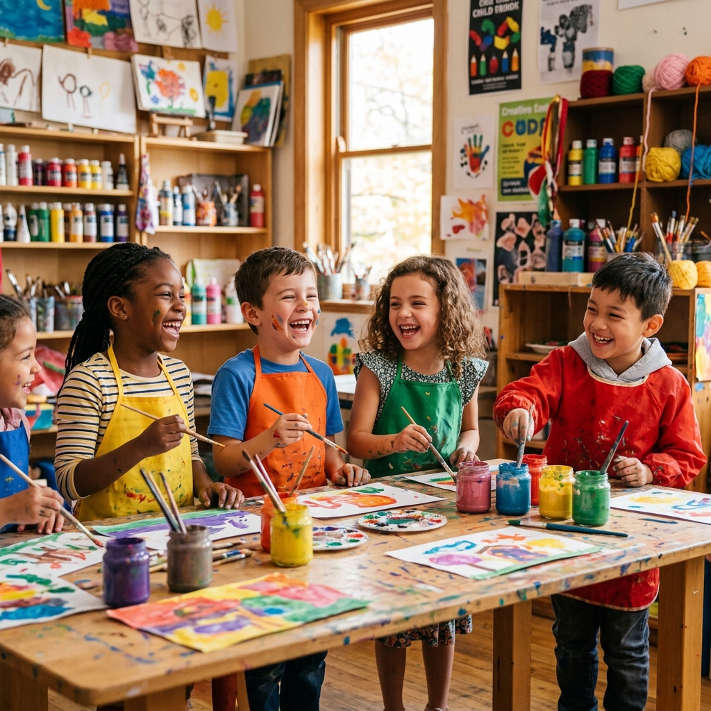 Kids in activity class